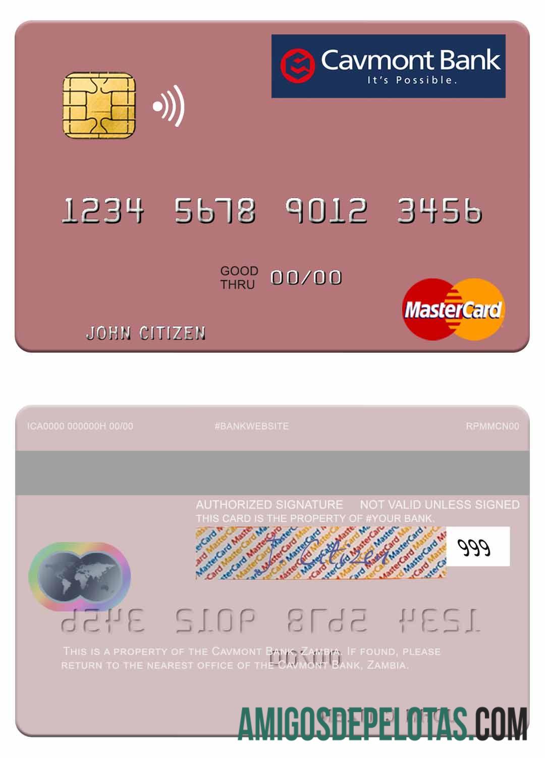 Zâmbia Cavmont Bank Mastercard baixar para verificação